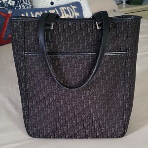 Christian Dior Monogram Black Tote Bag